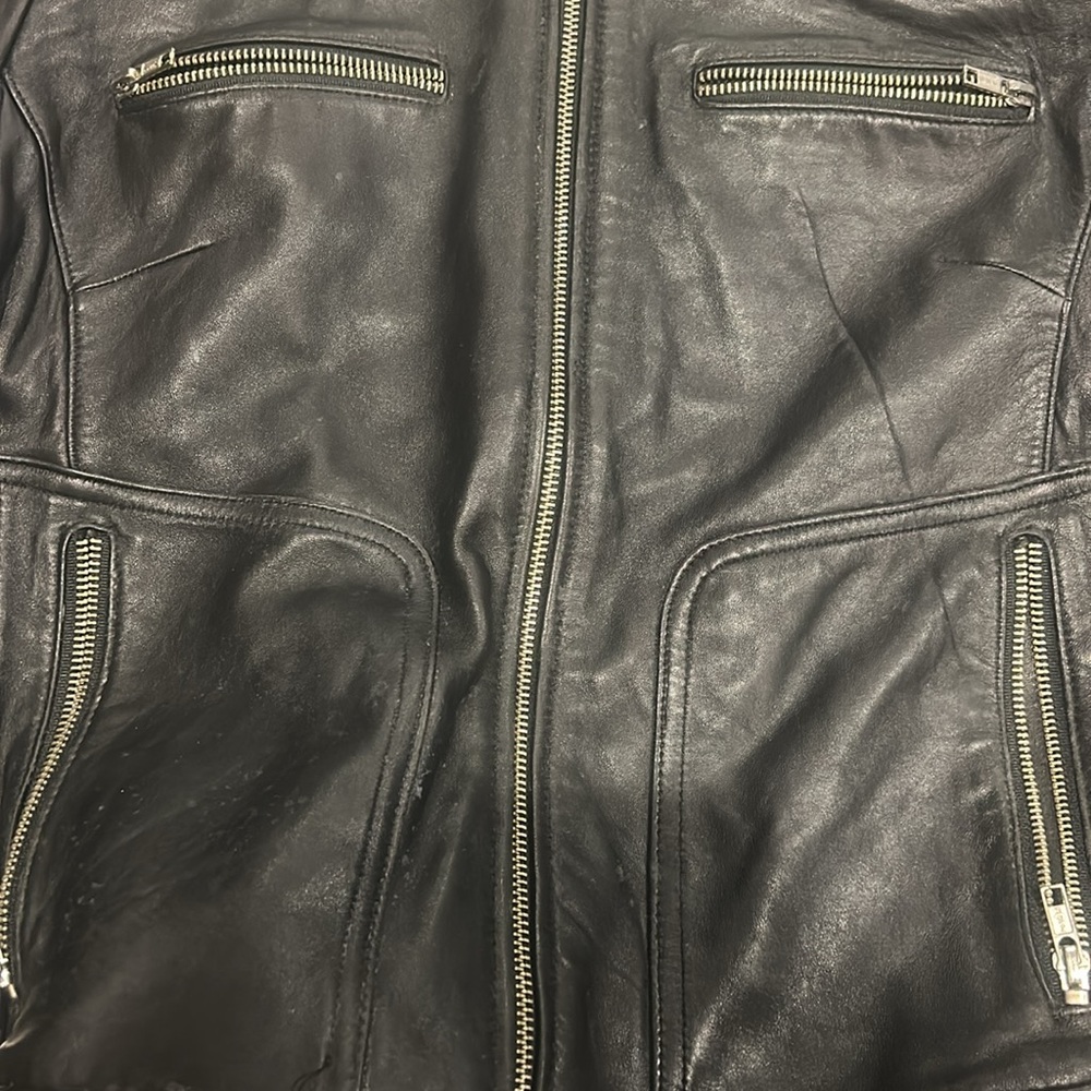Women’s Black Leather Jacket - Picture 4 of 4